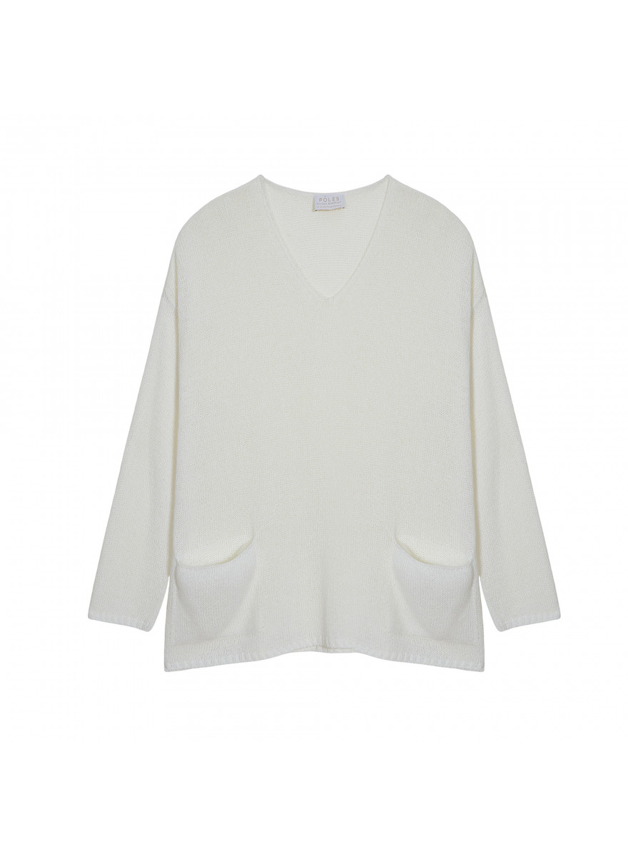 Oversize-Pullover mit V-Ausschnitt aus Corallo - Telma