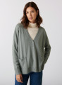 Cardigan col V boutonné à poches en cachemire - Achille