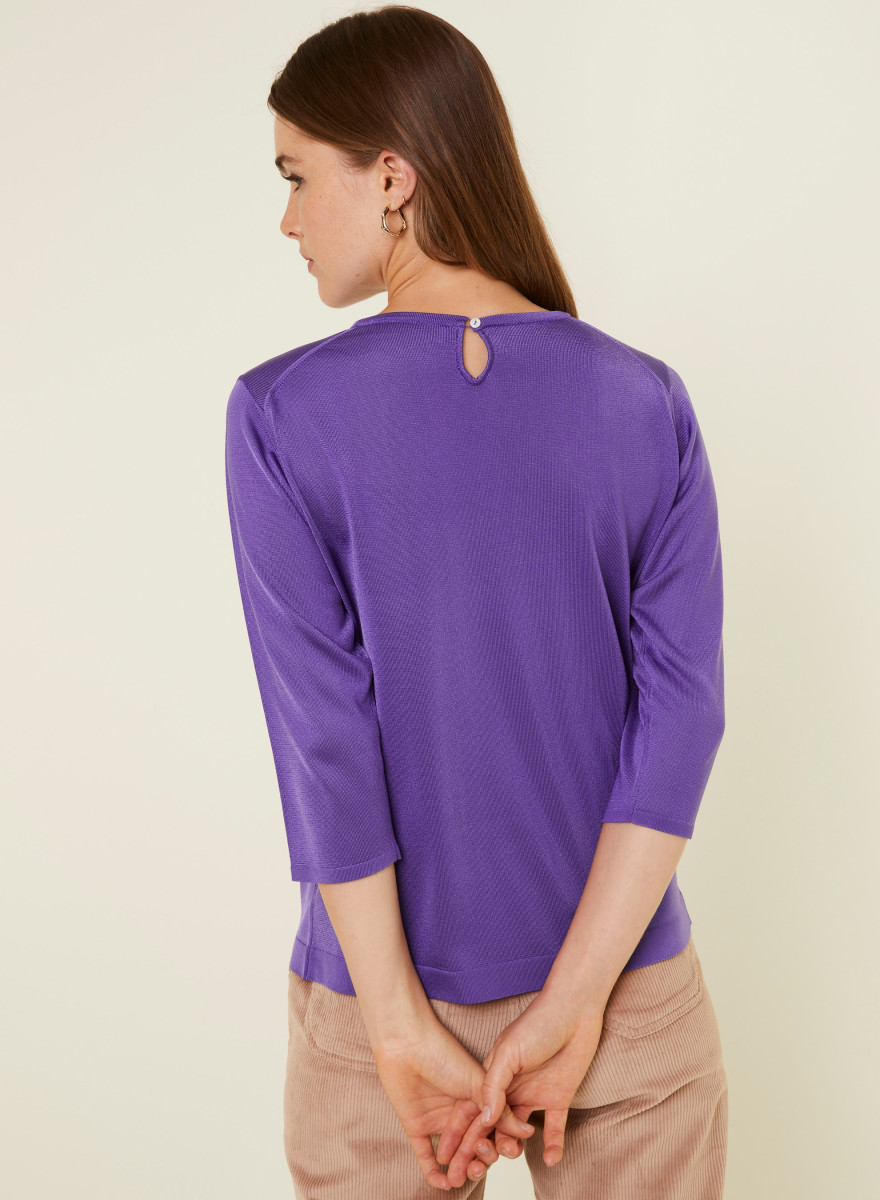 T-shirt manches coudes en Fil Lumière à motifs - Erica T-shirt manches coudes en Fil Lumière à motifs - Erica
