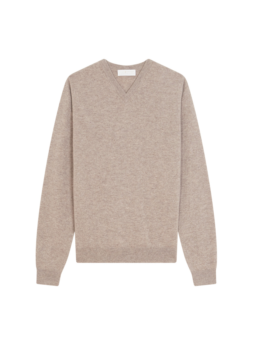 Kaschmirpullover mit V-Ausschnitt - Evann