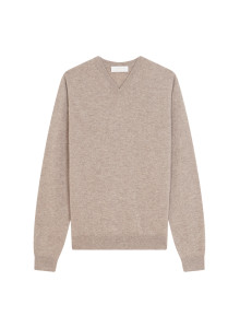Kaschmirpullover mit V-Ausschnitt - Evann