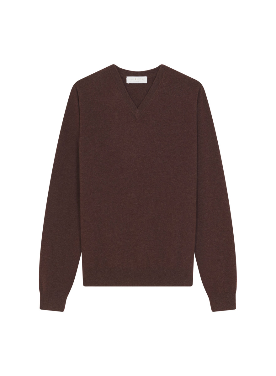Kaschmirpullover mit V-Ausschnitt - Evann