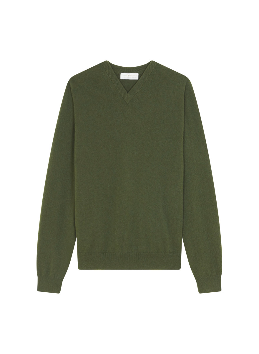 Kaschmirpullover mit V-Ausschnitt - Evann