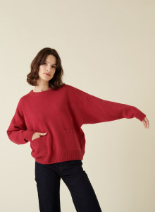 Pull ample en cachemire recyclé à poches - Davina