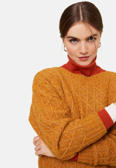Locker sitzender Mohair-Fancy-Strickpullover - Gassia