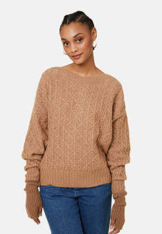 Locker sitzender Mohair-Fancy-Strickpullover - Gassia