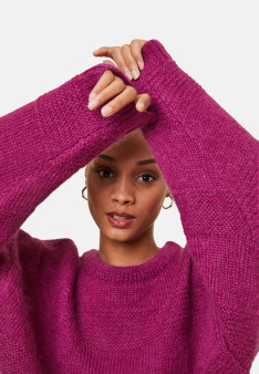 Lockerer zweifarbiger Mohairpullover - Gaby