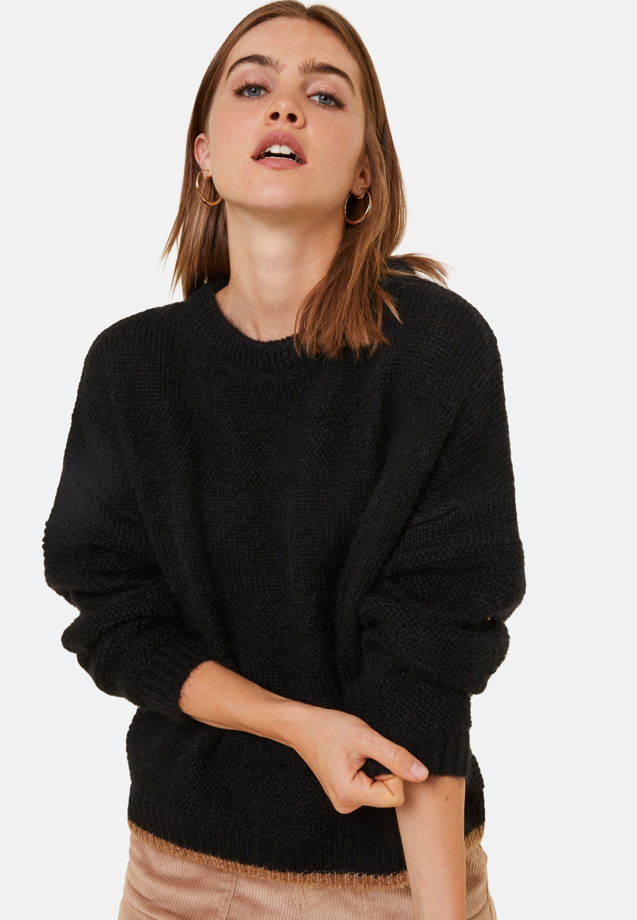 Lockerer zweifarbiger Mohairpullover - Gaby