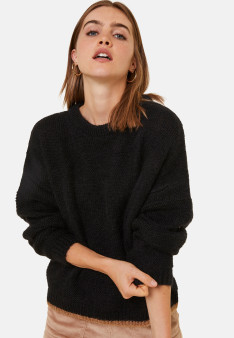 Lockerer zweifarbiger Mohairpullover - Gaby