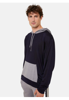 Kapuzenpullover mit Taschen aus Wolle und Fil lumière - Flavien