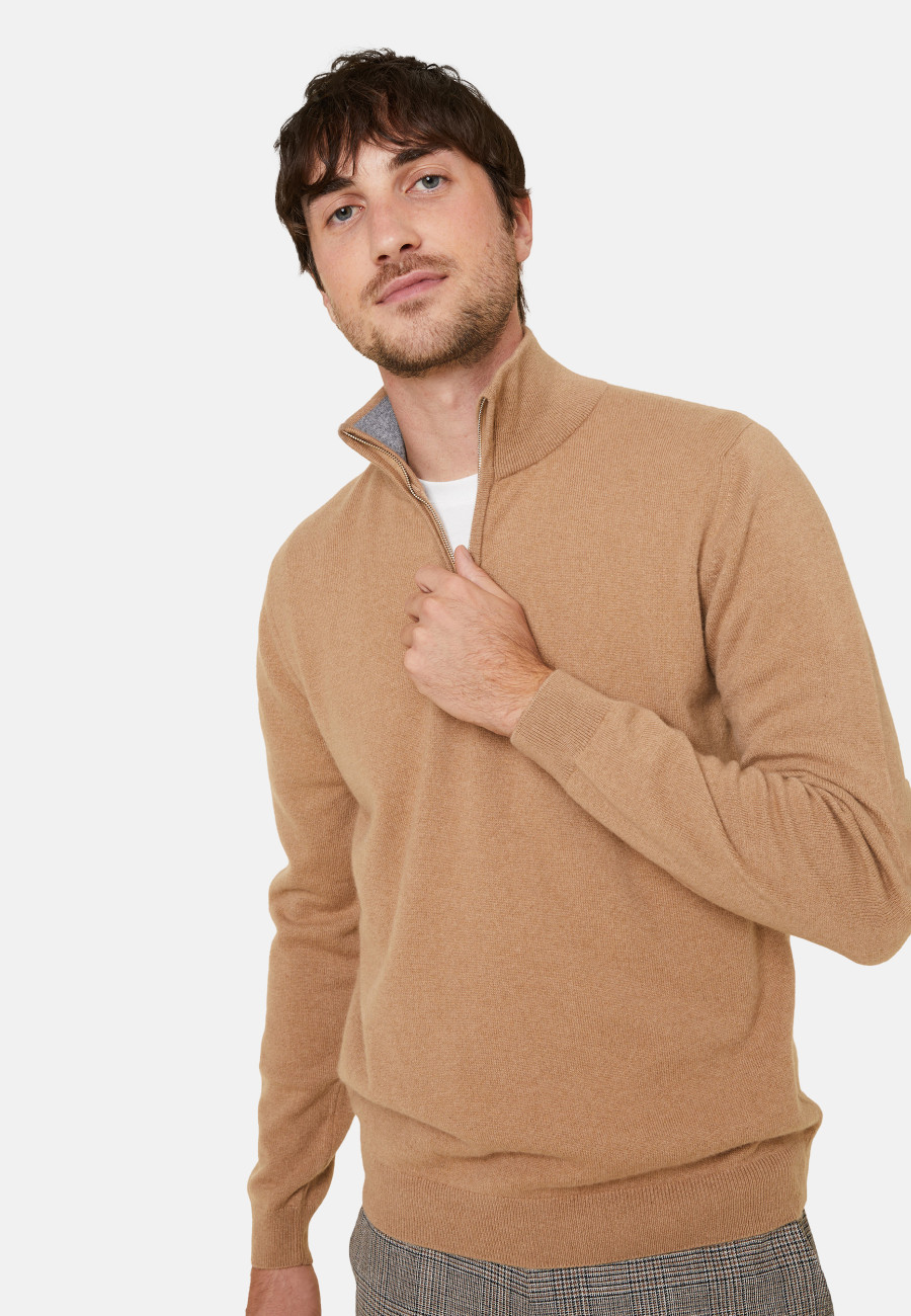 Kaschmirpullover mit Trucker-Kragen - Emile