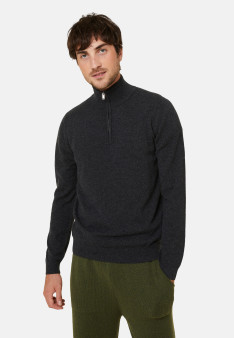 Kaschmirpullover mit Trucker-Kragen - Emile
