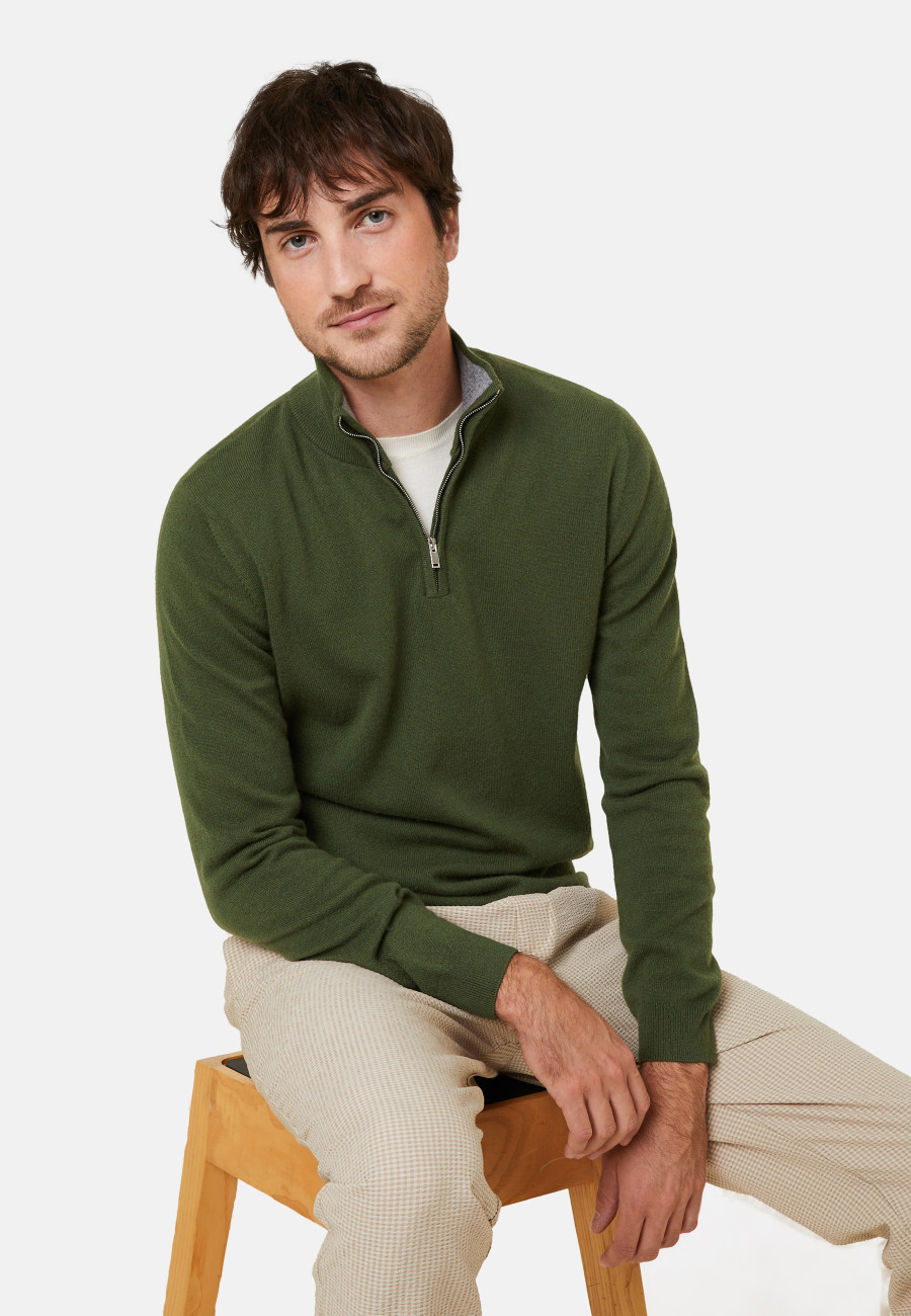 Kaschmirpullover mit Trucker-Kragen - Emile