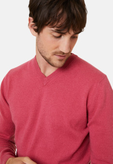 Kaschmirpullover mit V-Ausschnitt - Evann