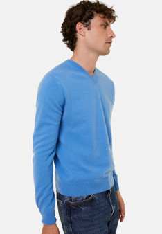 Kaschmirpullover mit V-Ausschnitt - Evann