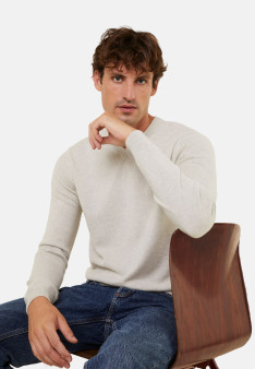 Kaschmirpullover mit V-Ausschnitt - Evann