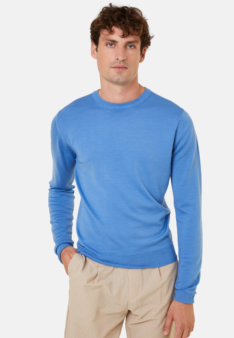 Pullover mit Rundhalsausschnitt und Logo aus Merinowolle - Eddie