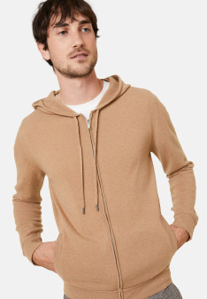 Kapuzenpullover aus Kaschmir mit Reißverschluss - Bradley