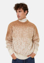 Zweifarbiger Mohair-Pullover mit Rundhalsausschnitt - Figaro