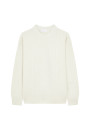 Rundhals-Pullover in Waffelstrick aus Wolle und Kaschmir - Fall
