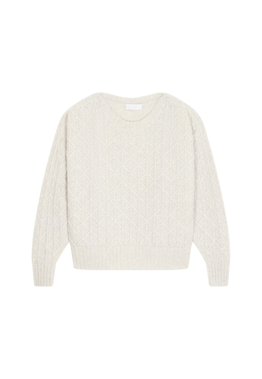 Locker sitzender Mohair-Fancy-Strickpullover - Gassia