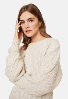 Locker sitzender Mohair-Fancy-Strickpullover - Gassia