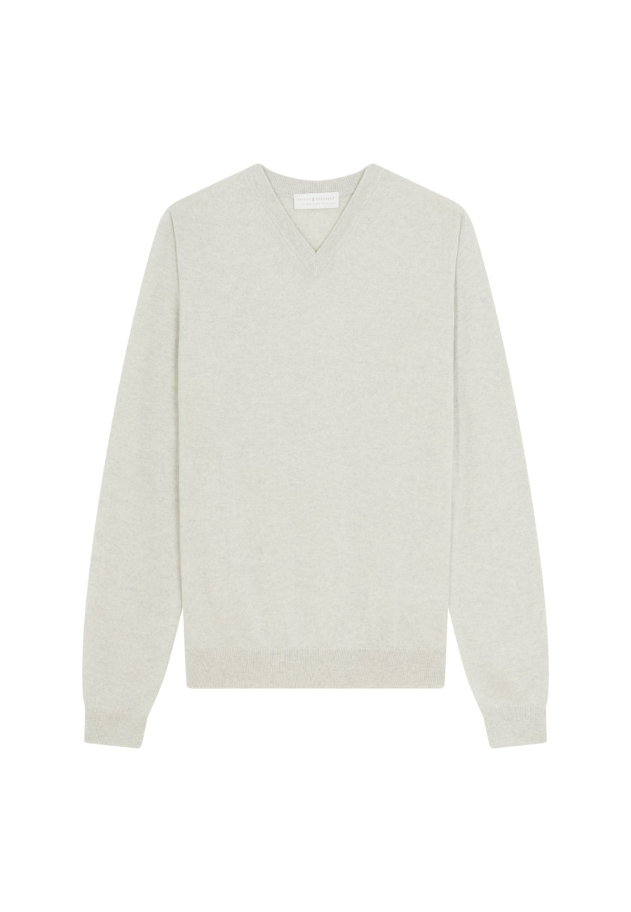 Kaschmirpullover mit V-Ausschnitt - Evann