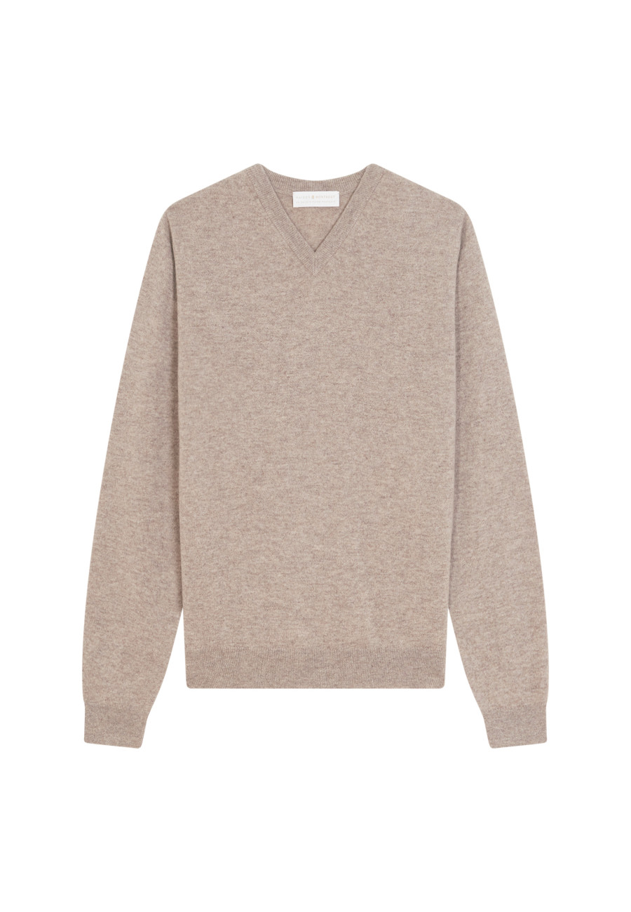 Kaschmirpullover mit V-Ausschnitt - Evann