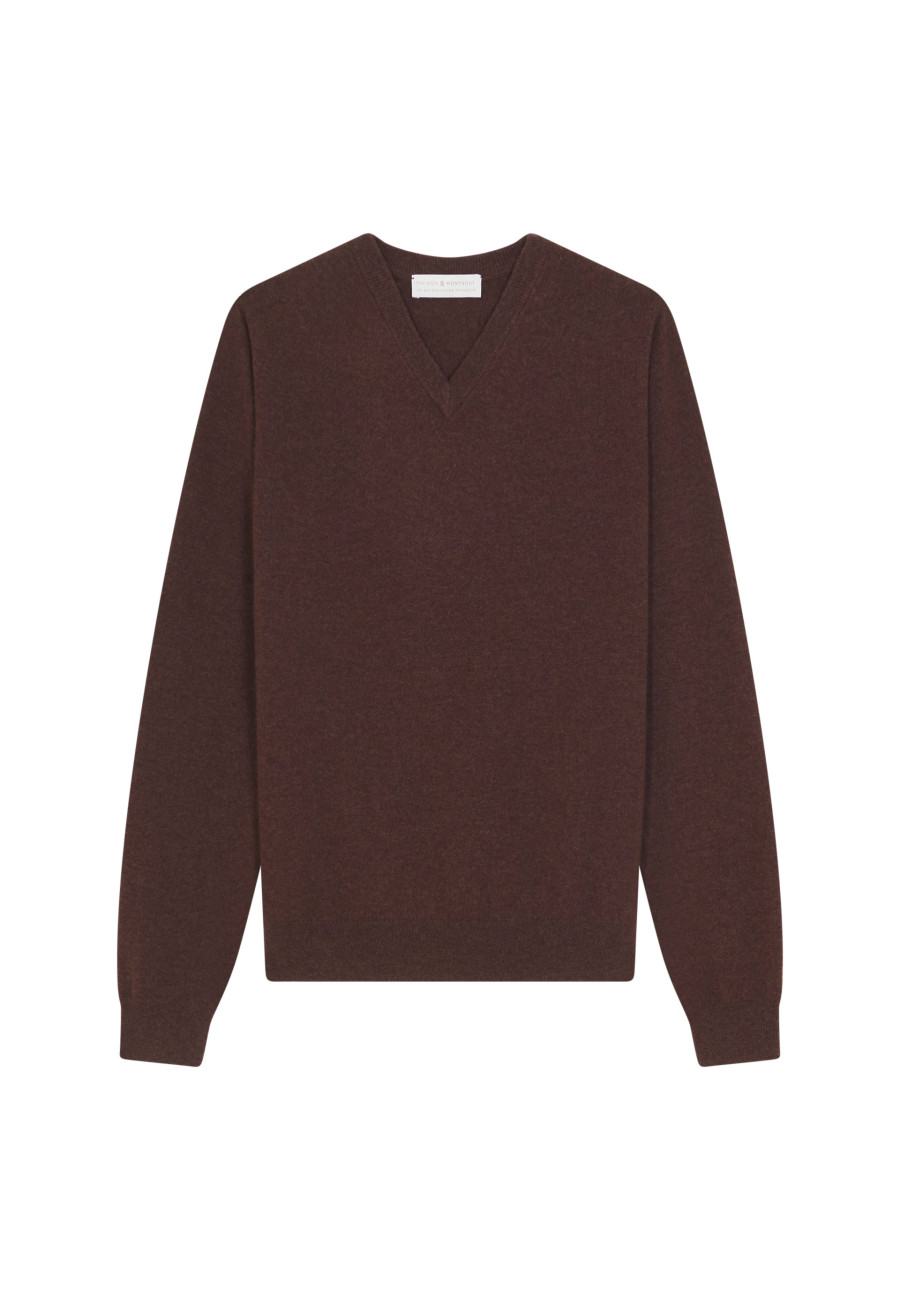 Kaschmirpullover mit V-Ausschnitt - Evann