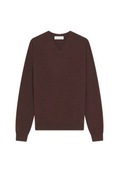 Kaschmirpullover mit V-Ausschnitt - Evann