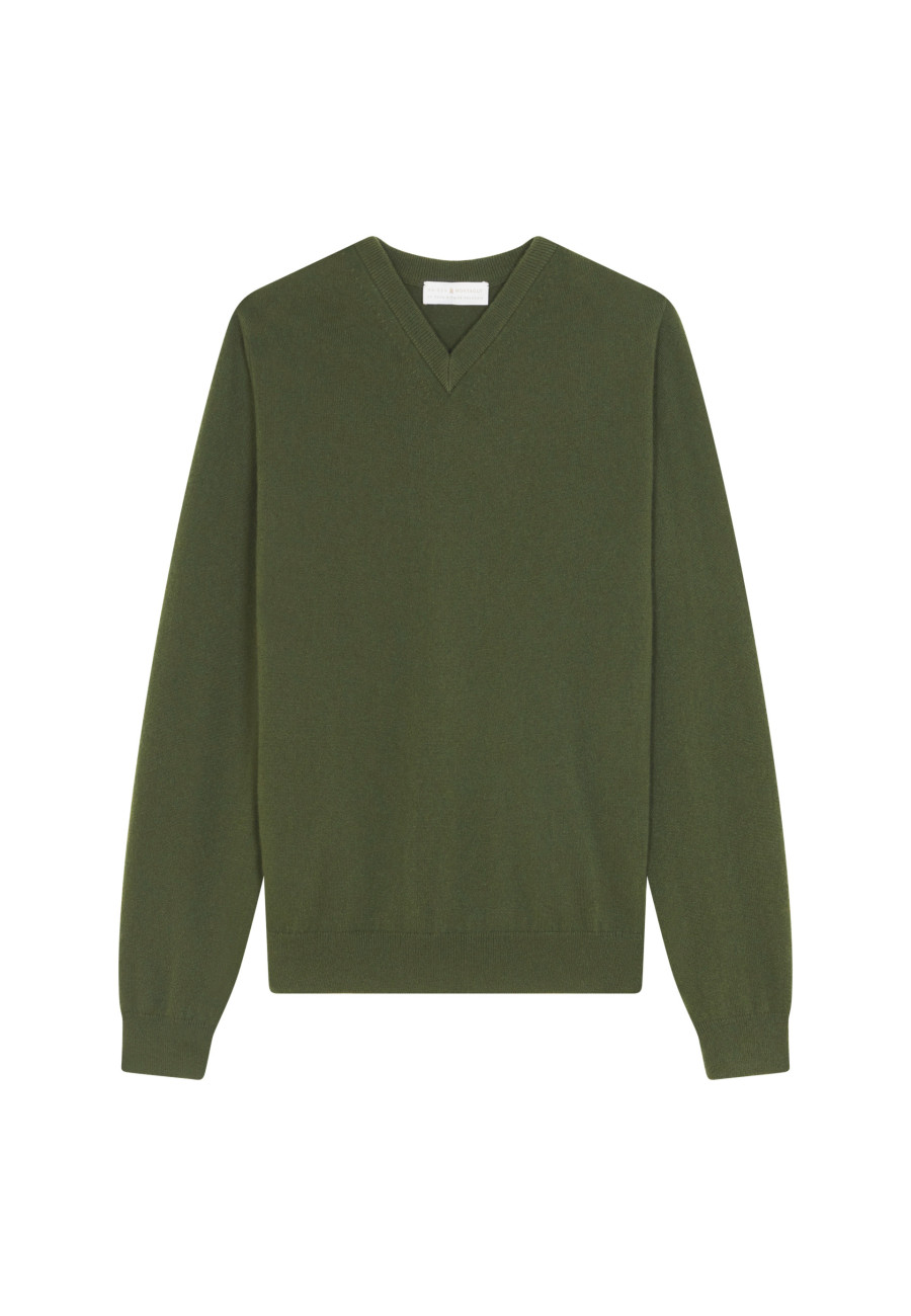 Kaschmirpullover mit V-Ausschnitt - Evann