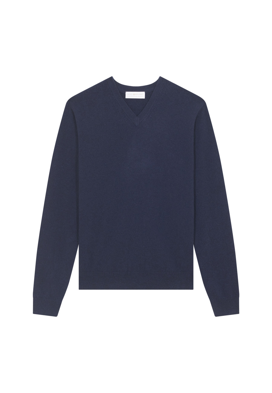 Kaschmirpullover mit V-Ausschnitt - Evann