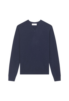 Kaschmirpullover mit V-Ausschnitt - Evann