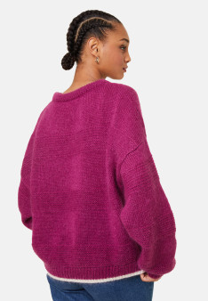 Lockerer zweifarbiger Mohairpullover - Gaby