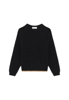 Lockerer zweifarbiger Mohairpullover - Gaby