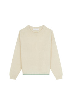 Lockerer zweifarbiger Mohairpullover - Gaby