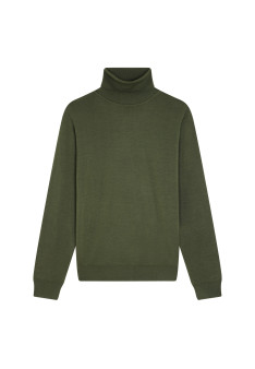 Rollkragenpullover mit Logo aus Merinowolle - Enzo