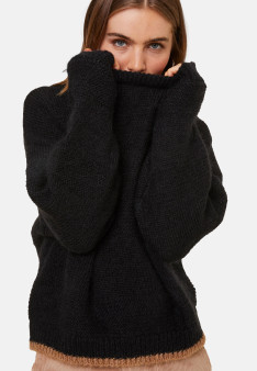 Lockerer zweifarbiger Mohairpullover - Gaby