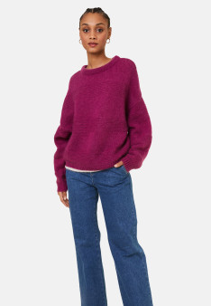 Lockerer zweifarbiger Mohairpullover - Gaby