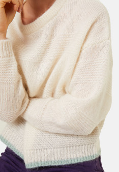 Lockerer zweifarbiger Mohairpullover - Gaby