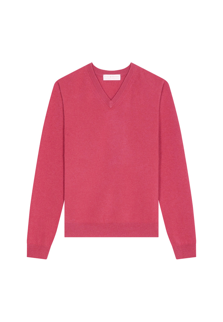 Kaschmirpullover mit V-Ausschnitt - Evann