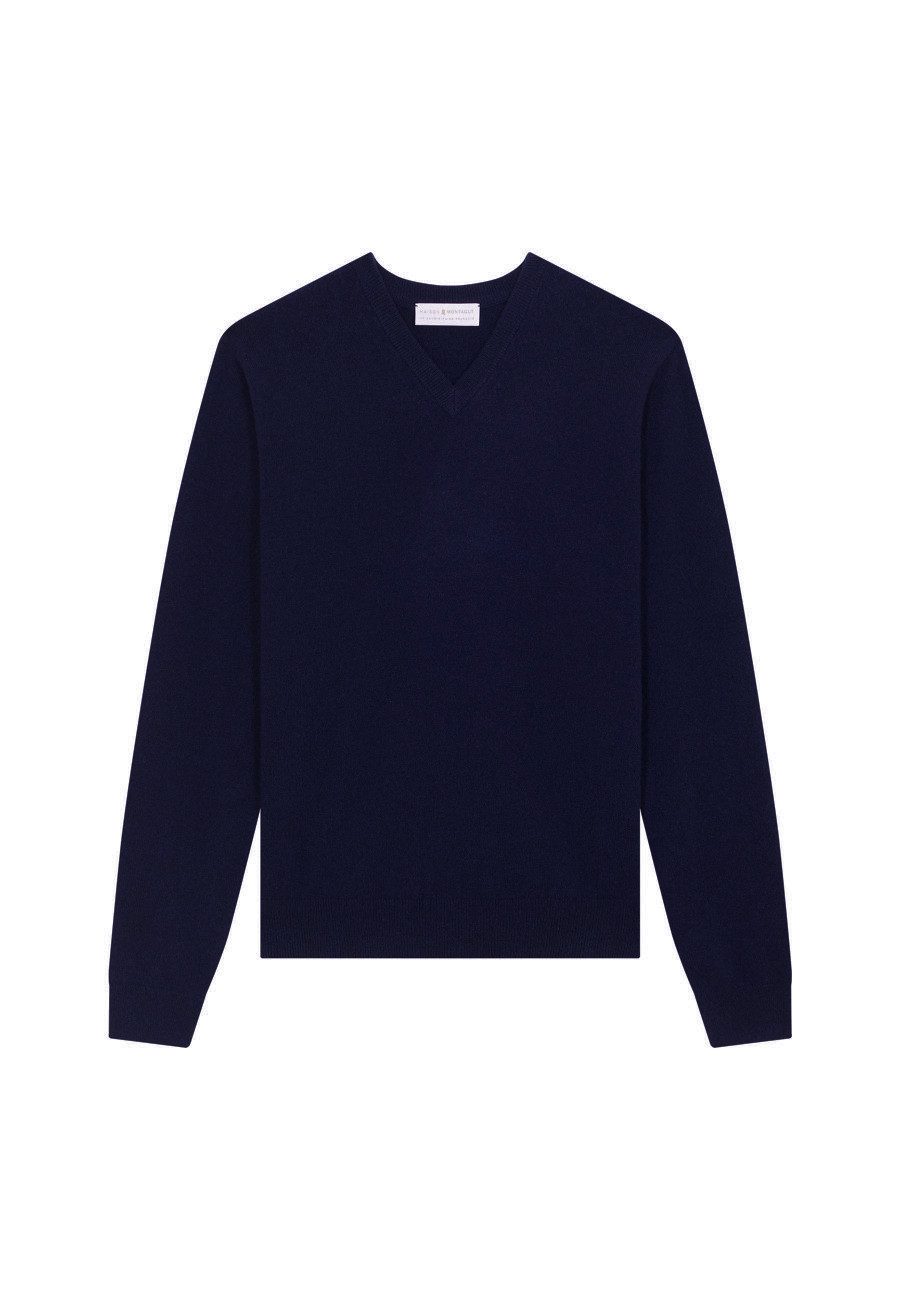 Kaschmirpullover mit V-Ausschnitt - Evann