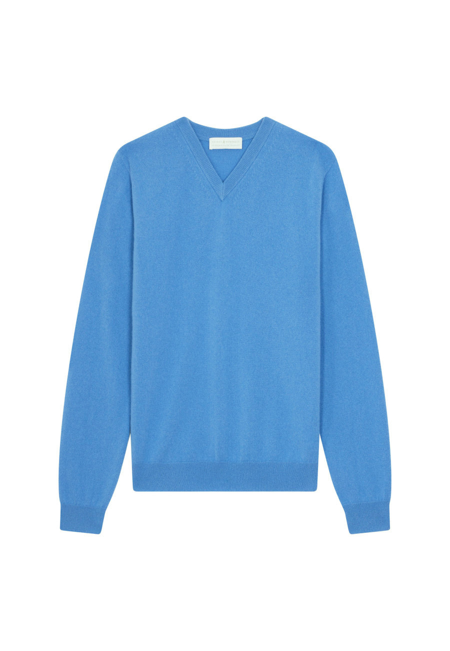 Kaschmirpullover mit V-Ausschnitt - Evann