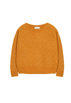 Locker sitzender Mohair-Fancy-Strickpullover - Gassia