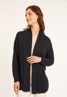 Cardigan aus Slub-Leinen mit Schalkragen - Maelle