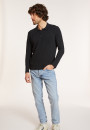 Langarm-Poloshirt aus gebürsteter Baumwolle - Donovan