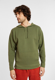 Kapuzenpullover aus Baumwolle mit Taschen - Damien