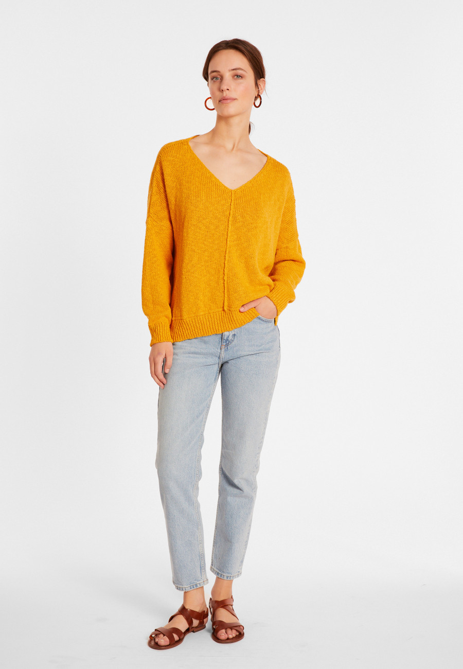 Lockerer Pullover aus Baumwolle und Leinen - Thalie