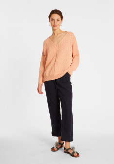 Lockerer Pullover aus Baumwolle und Leinen - Thalie