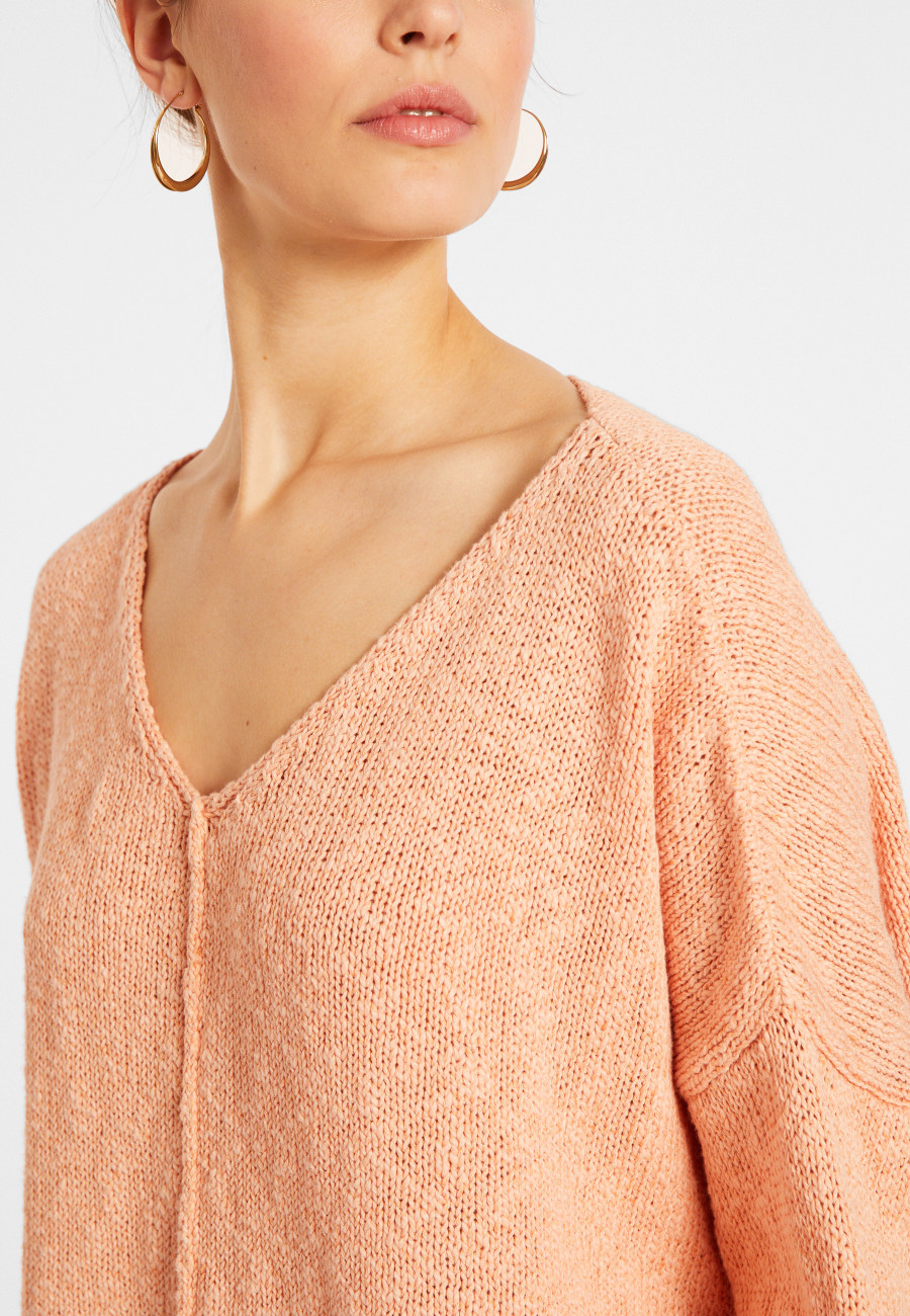 Lockerer Pullover aus Baumwolle und Leinen - Nathalie